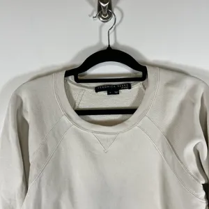Veronica Beard Sweatshirt Womens Small Cream Ivory Natti Crop‎ French Terry Pima thumbnail 2