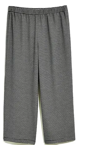 Madewell Texture & Thread Wide Leg Pull On Pant in Stripe Sz M thumbnail 1