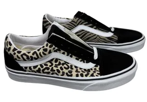 Vans Old Skool Animal Print Mix Black Leopard Zebra Low‎ Top Sneakers Womens 7.5 thumbnail 1