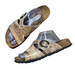 Betula Women's Licensed by Birkenstock Snakeskin Print Slides Size 11 thumbnail 1