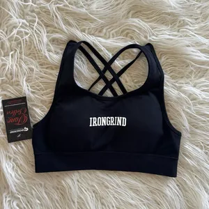 IronGrind Reborn Double Crossover Sports Bra Jet Black Size Small thumbnail 2
