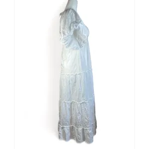 Show Me Your Mumu Odette Midi Dress in White Small Womens Long Cotton thumbnail 6