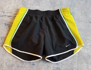 Womens Nike Dri Fit Tempo Running Shorts Black Yellow Green Size XS thumbnail 1