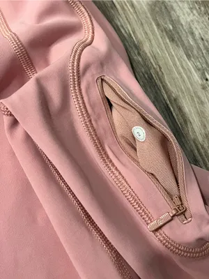 lululemon athletica Break a Trail 1/2 zip Performance Hoodie in pastel pink 2 thumbnail 5