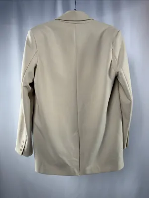 NEW Abercrombie & Fitch 2 Button Tailed Blazer Jacket in Cream Size Small thumbnail 4
