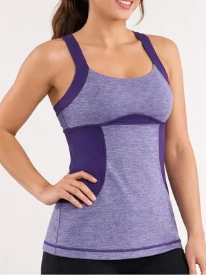Lululemon 4 Chaturanga Concord Grape Athletic Activewear Tank Top thumbnail 1