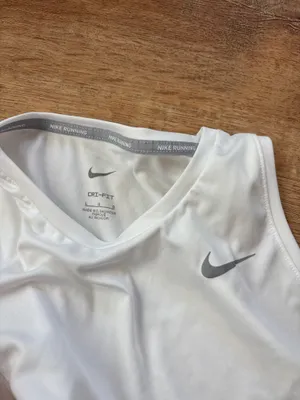 White Athletic Nike Tank Top Dri-Fit thumbnail 3