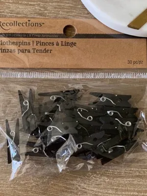 21 mini black clothespins thumbnail 2