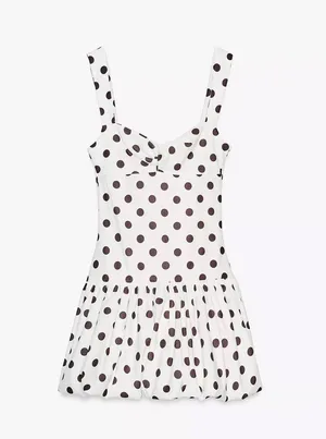 ZARA Polka Dot Balloon Mini Dress thumbnail 8