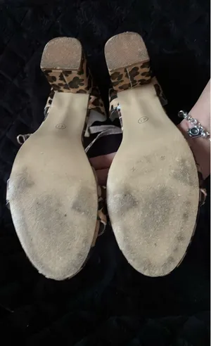 Leopard print block heel Brown Size 10 thumbnail 3