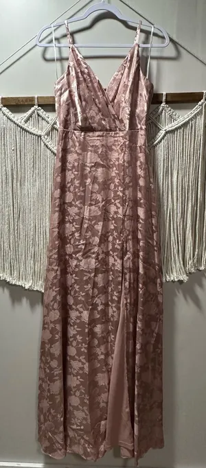 Lulu's Rose Blush Floral Lace Maxi Dress thumbnail 1