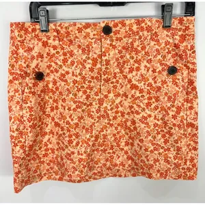 Wild Fable Ditsy Floral Mini Skirt Adjustable Waist Boho Mod 70s‎ Retro Size 6 thumbnail 1