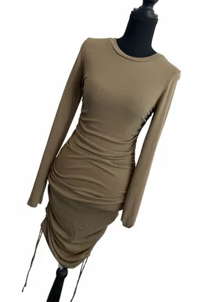 Women’s Long Sleeve Dress Green thumbnail 1
