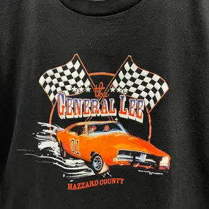 The Vintage Shop Vintage Y2K General Lee Car Hazzard County Short Sleeve Unisex Graphic Tee XL thumbnail 2