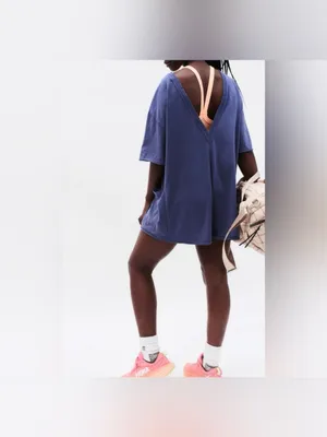 NWOT Free People FP Movement Hot Shot Tee Romper - Blue indigo navy - XL thumbnail 3