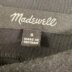 Madewell Black Wrap Button Front Midi Skirt Sz 8 thumbnail 4