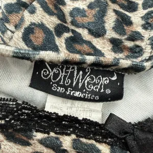 Vintage Tank Women's Large Velvet Animal LipService Sexy Schoolgirl Y2K Babydoll thumbnail 3