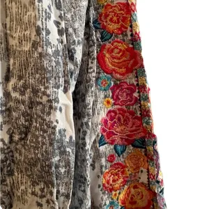 Savannah Jane Embroidered Boho Leopard Long Sleeve Blouse Size Large‎ thumbnail 7