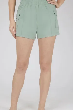 Yogalicious Size XL, Lily Pad Lux Utility 4" Cargo Short. New With Tags thumbnail 1
