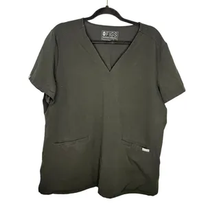 FIGS Technical Collection Scrub Top Size XL Black Healthcare thumbnail 1