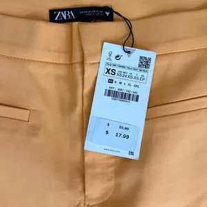 Zara Women's Orange Crop Trousers - Size XS thumbnail 2