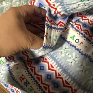Old Navy Christmas Pajama Set Womens Medium Fair Isle Holiday Button Down PJ thumbnail 5