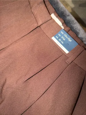 Abercrombie & Fitch Curve Love A&F Sloane Tailored Wide Leg Pant in Dark Coffee thumbnail 10