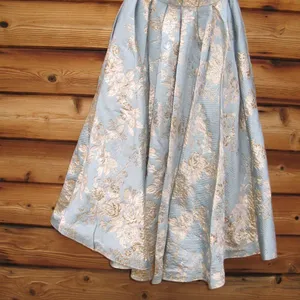 MAC DUGGAL 20726 Light Blue Strapless Brocade Midi Dress with Pockets Size 2 thumbnail 16