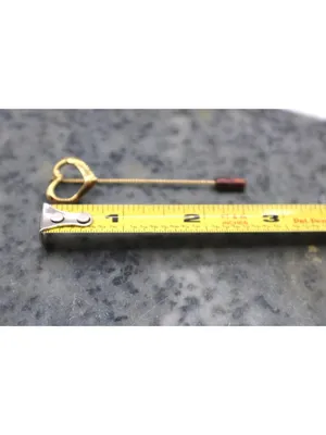 Vintage Victorian Romantic Gold Tone Heart Stick Pin Lapel, Hat, Scarf or Ties thumbnail 6