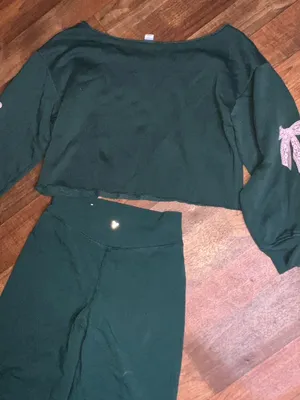 Old Navy Forest Green Wide Leg Pants thumbnail 11