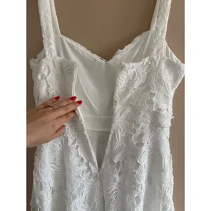 Lulus Divine Beauty White Lace Midi Dress With Pockets Size XS NWT Bridal Beach thumbnail 9