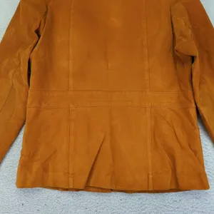 MontanaCo Suede Leather Jacket‎ Women's Full Zip Copper Orange Warm Tone Large thumbnail 6