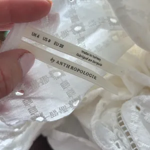 Anthropologie Thames White Eyelet Boho Romantic Mini Dress thumbnail 3
