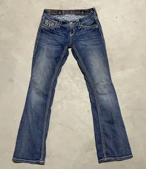 Buckle Rock Revival Women's Jeans SZ 26 Jamila Bootcut Distressed Grunge Punk thumbnail 1