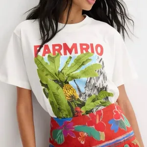 Farm Rio From Brasil To The World Relaxed T-Shirt Medium thumbnail 1