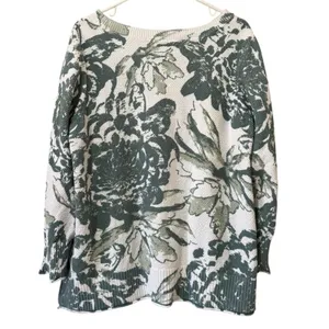 Soft Surroundings Marin Sweater Waffle-Knit Green Fern 100% Cotton Size 2X‎ thumbnail 2