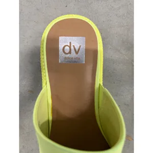 DV Dolce Vita Lexy Neon Yellow Platform Lug Sole Mules Womens Size 9 thumbnail 4