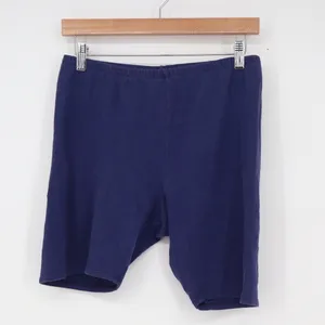 Cheetah Sport Womens Navy Blue Cotton Spandex Biker Shorts Size L Made in USA thumbnail 2