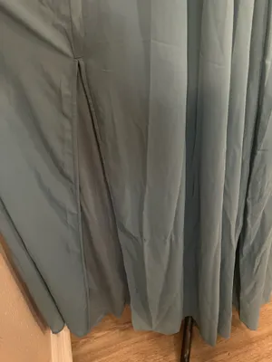 Formal blue bridesmaid cocktail sundress thumbnail 6