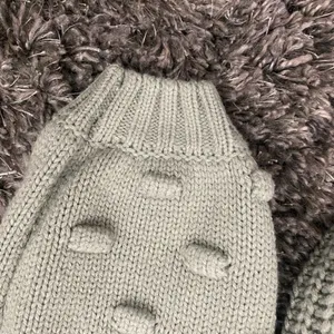 Moon & Madison Ballon Sleeve Cropped Knitted Sweater in Sage, Size L​​​​​​​​​ thumbnail 4