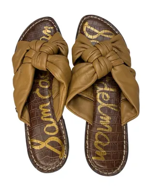 Sam Edelman Garson Slide Sandal Knotted Leather Cushioned Sz 8 thumbnail 2