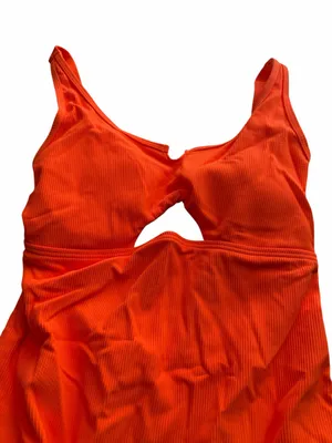 Charmo NEW Women's Orange Cutout One Piece Swimsuit Size L #260215 thumbnail 4