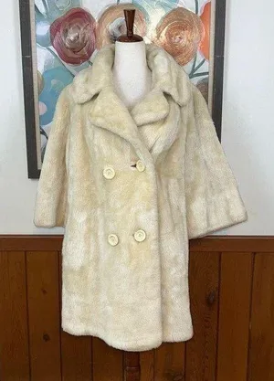Funky Vintage 1960s/70s Alatia Almanac Faux Fur Coat! thumbnail 1
