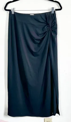 Abercrombie & Fitch Maxi Skirt Medium Petite Black Vacation Beach Cruise‎ thumbnail 1