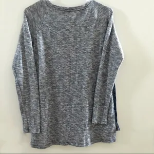 Aerie Marled High low Slit Oversized Sweater Blue Small‎ thumbnail 2