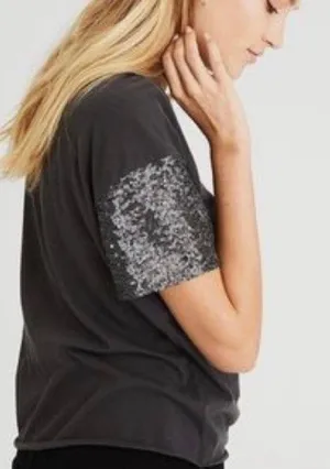American Eagle Sequin Sleeve Top thumbnail 6