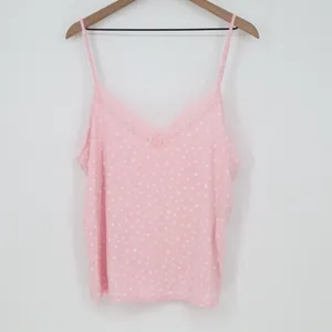 State Of Day Intimates Cami Top Womens L Pink Polka Dot Spaghetti Strap V-Neck thumbnail 2
