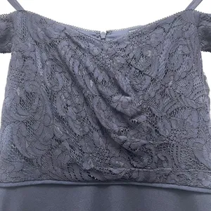 NWT Adrianna Papell Size 2 Navy Lace Off Shoulder Mermaid Formal Gown Dress thumbnail 6