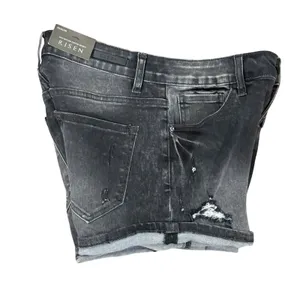 RISEN Women's‎ Medium Distressed Cuffed Denim Shorts Button Fly thumbnail 5