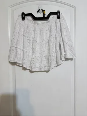 Justice White Eyelet Tiered Mini Skirt girls plus 16/18 thumbnail 6
